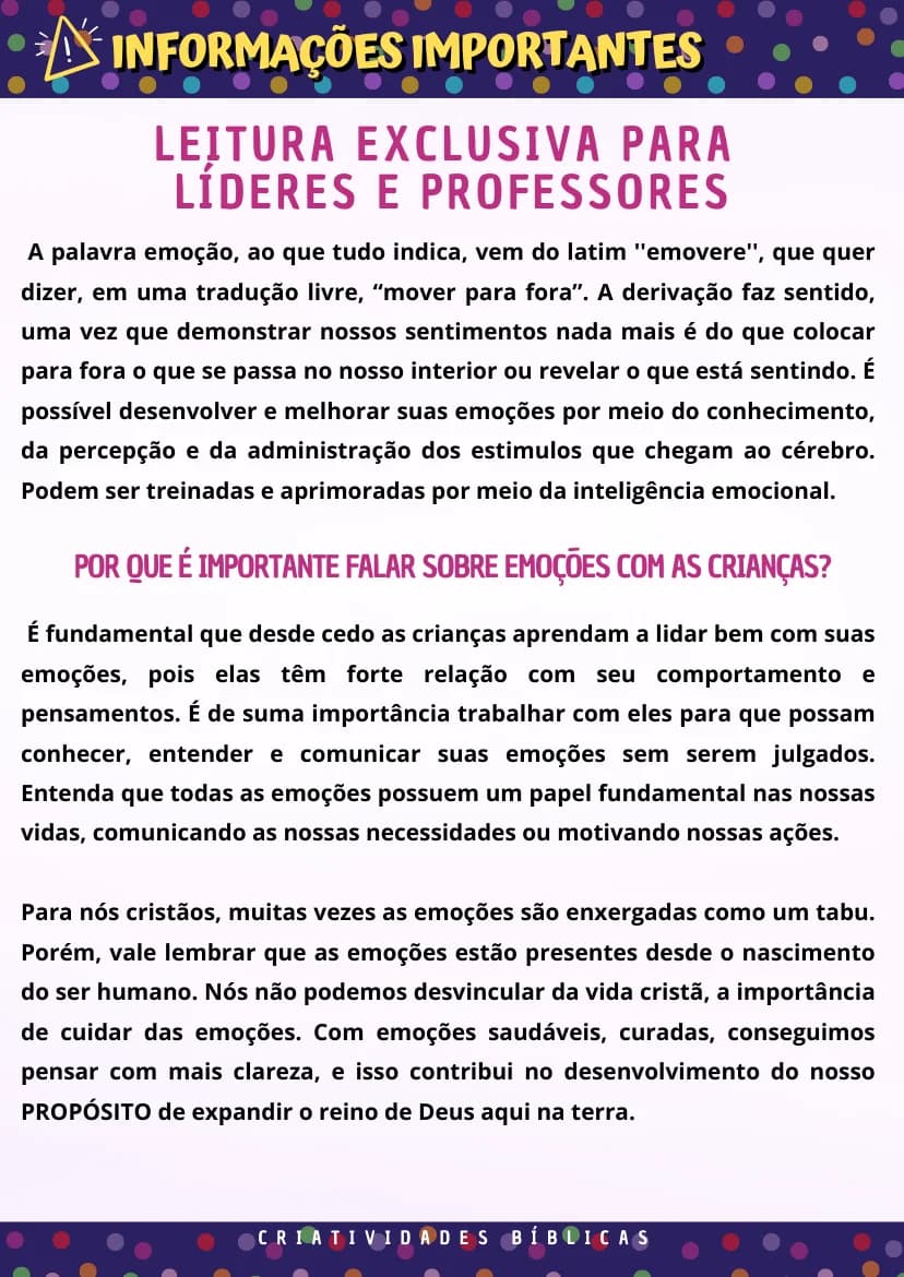 Prévia: Orientações pra líderes